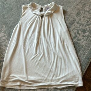 White Cabi blouse sleeveless